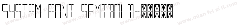 System Font Semibold字体转换